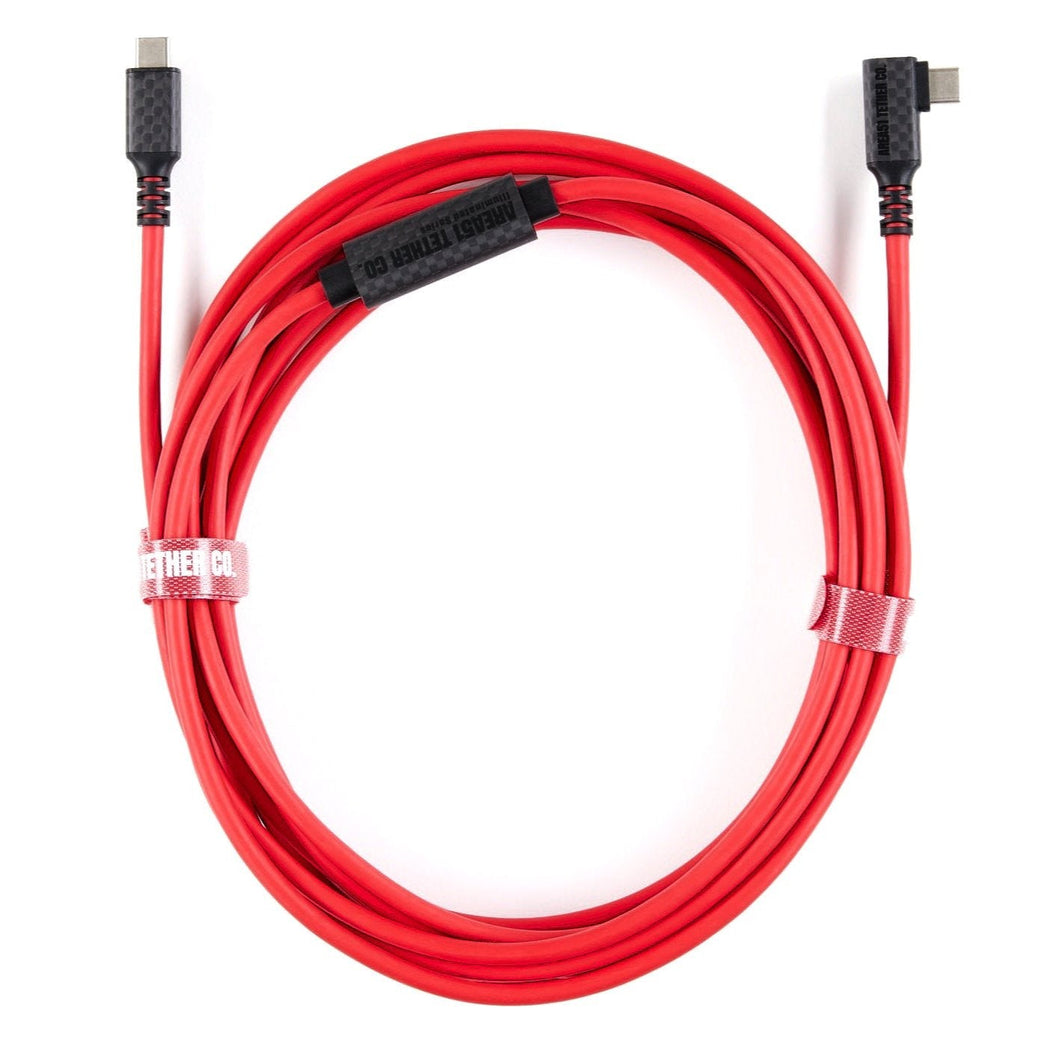 AREA51 Groom Lake (Illumination Series - 10gbps) - USB-C to Right Angle USB-C Tether Cable 5m / 16ft