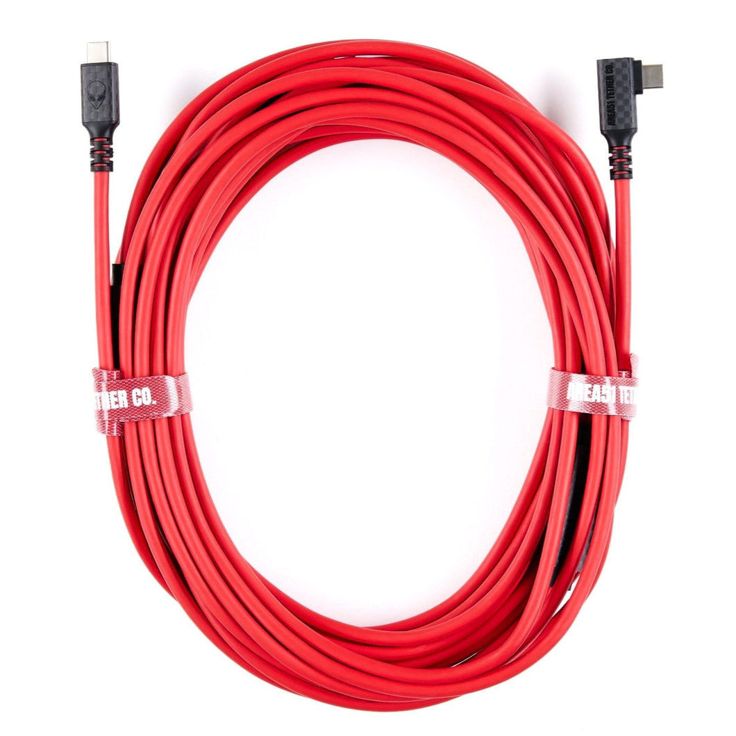 AREA51 Los Alamos XL (Illumination Series - 10gbps) - USB-C to Right Angle USB-C Tether Cable 9.5m / 31ft